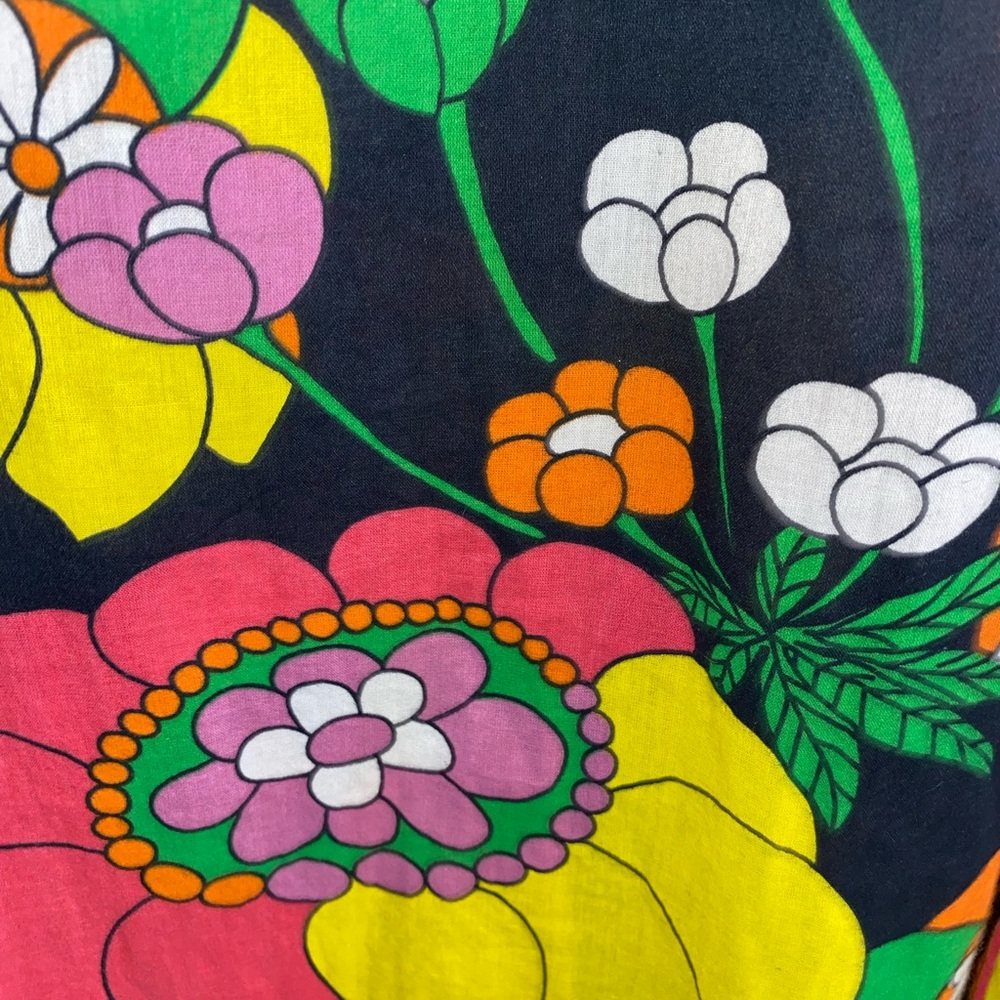 Dodo Bar Or Groovy Colorful Floral Cotton Pants 
Boho Hippie Disco resortwear - Picture 15 of 16